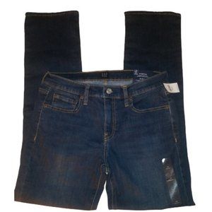 NWT Gap Classic Straight Skinny Leg Dark Indigo wash Jeans Sz 29 Reg